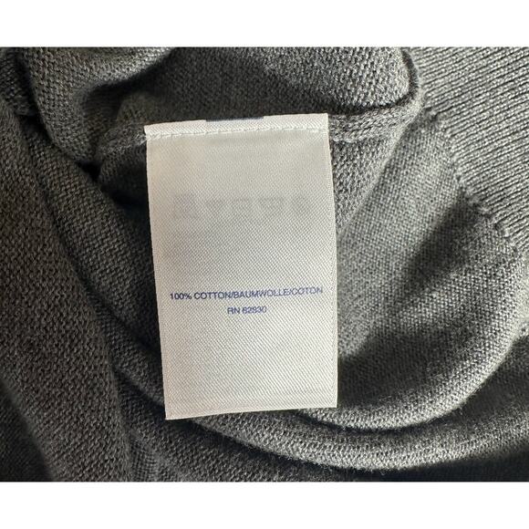 Lands' End Men's Gray Supima Cotton V-Neck Sweater Vest - Picture 4 of 7